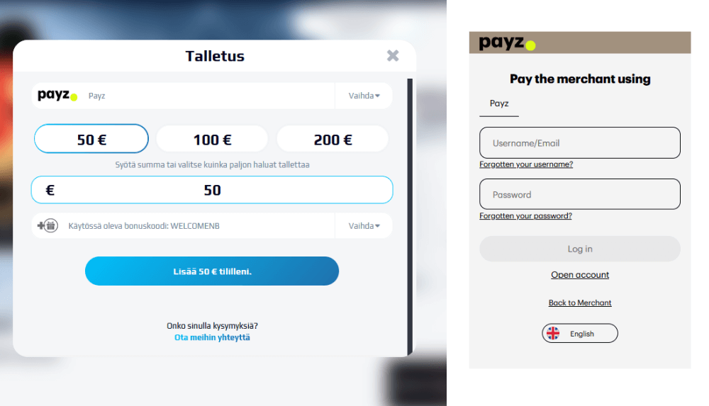 Payz talletus