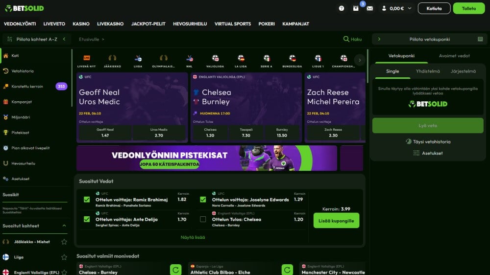 Betsolid vedonlyönti