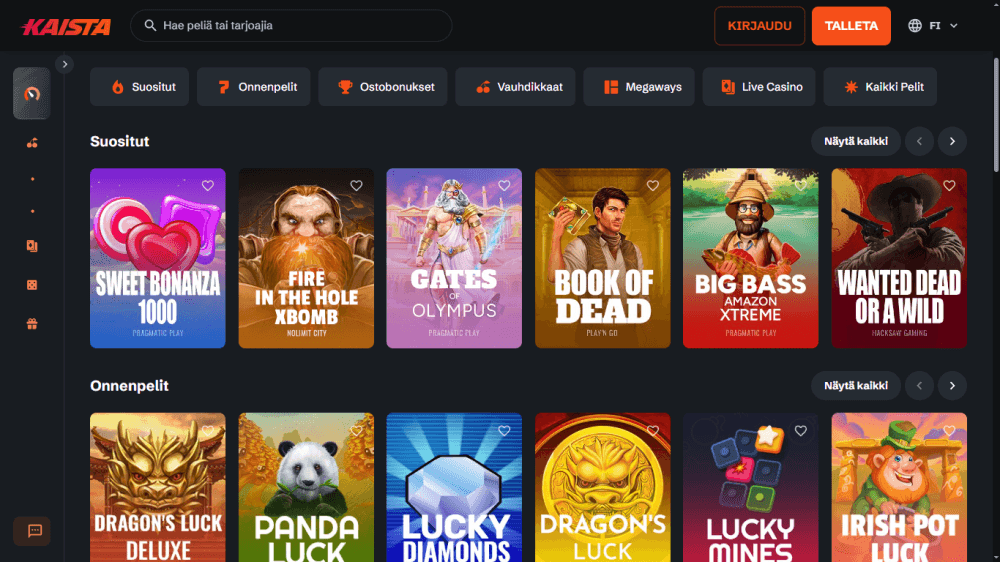 Kaista Casino kasinopelit