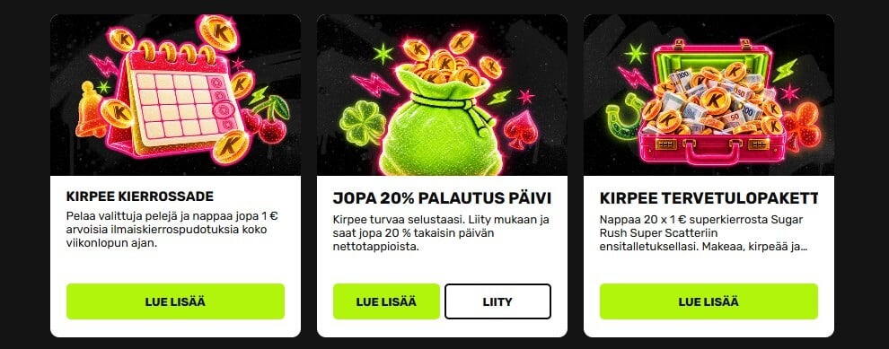 Kirpee Casino kampanjat