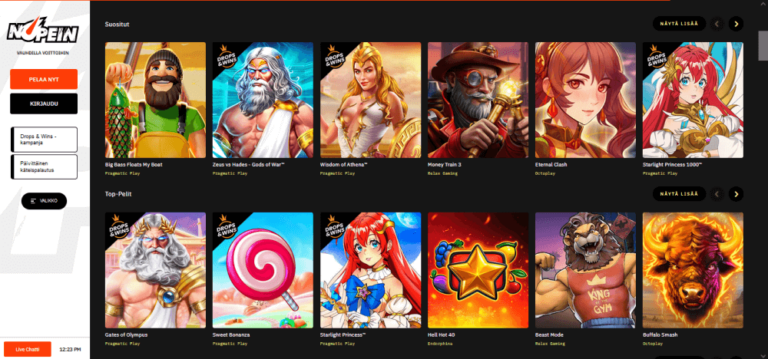 reputable Nopein Casino monthly bonus banner in Norway