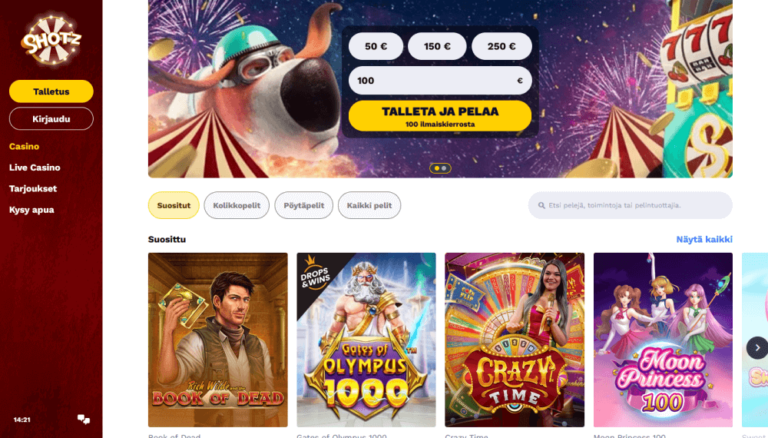 regulated Shotz Casino no deposit bonus image in Canada