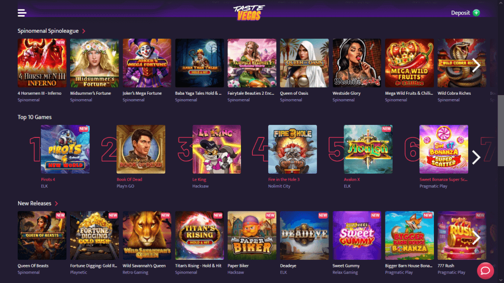 Taste Vegas Casino pelit