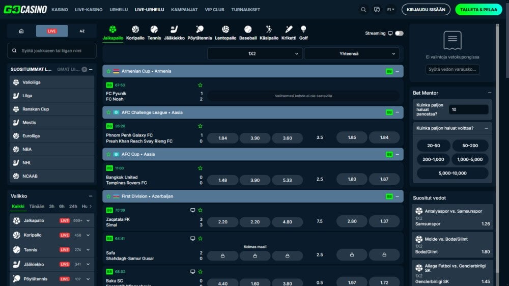 Go4 Casino vedonlyönti