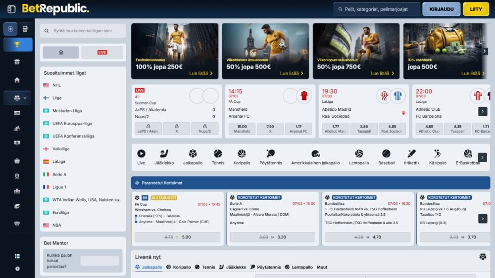 BetRepublic vedonlyönti