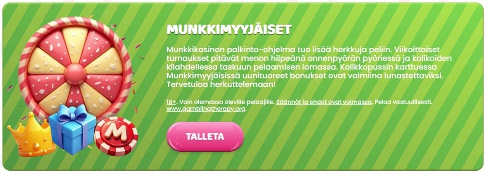 Munkki Kasino Munkkimyyjäiset