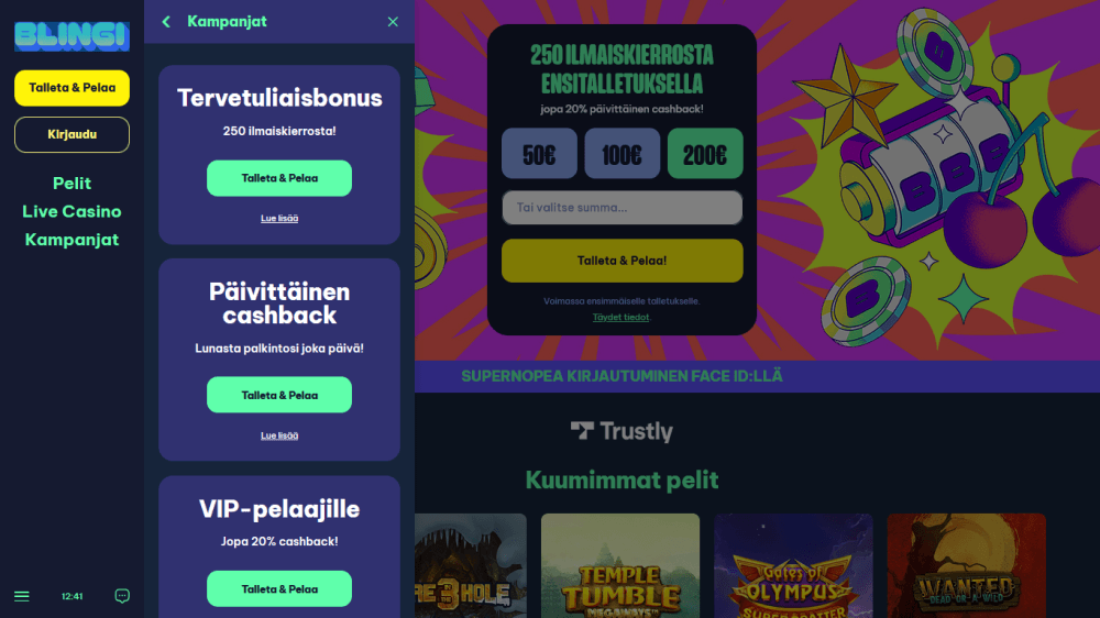 Blingi Casino bonukset