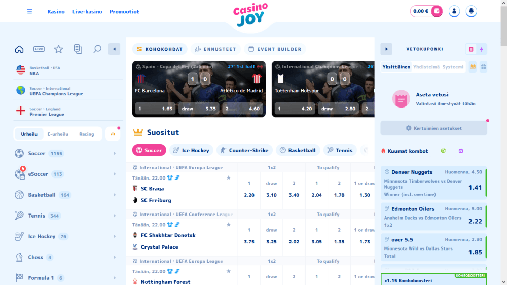 Casino Joy vedonlyönti