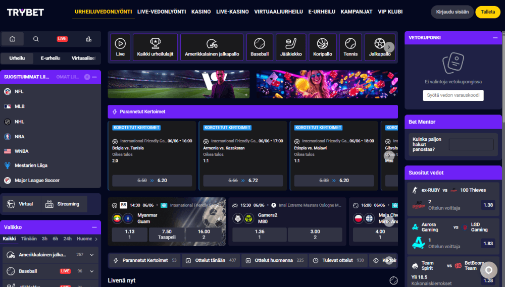Trybet vedonlyönti